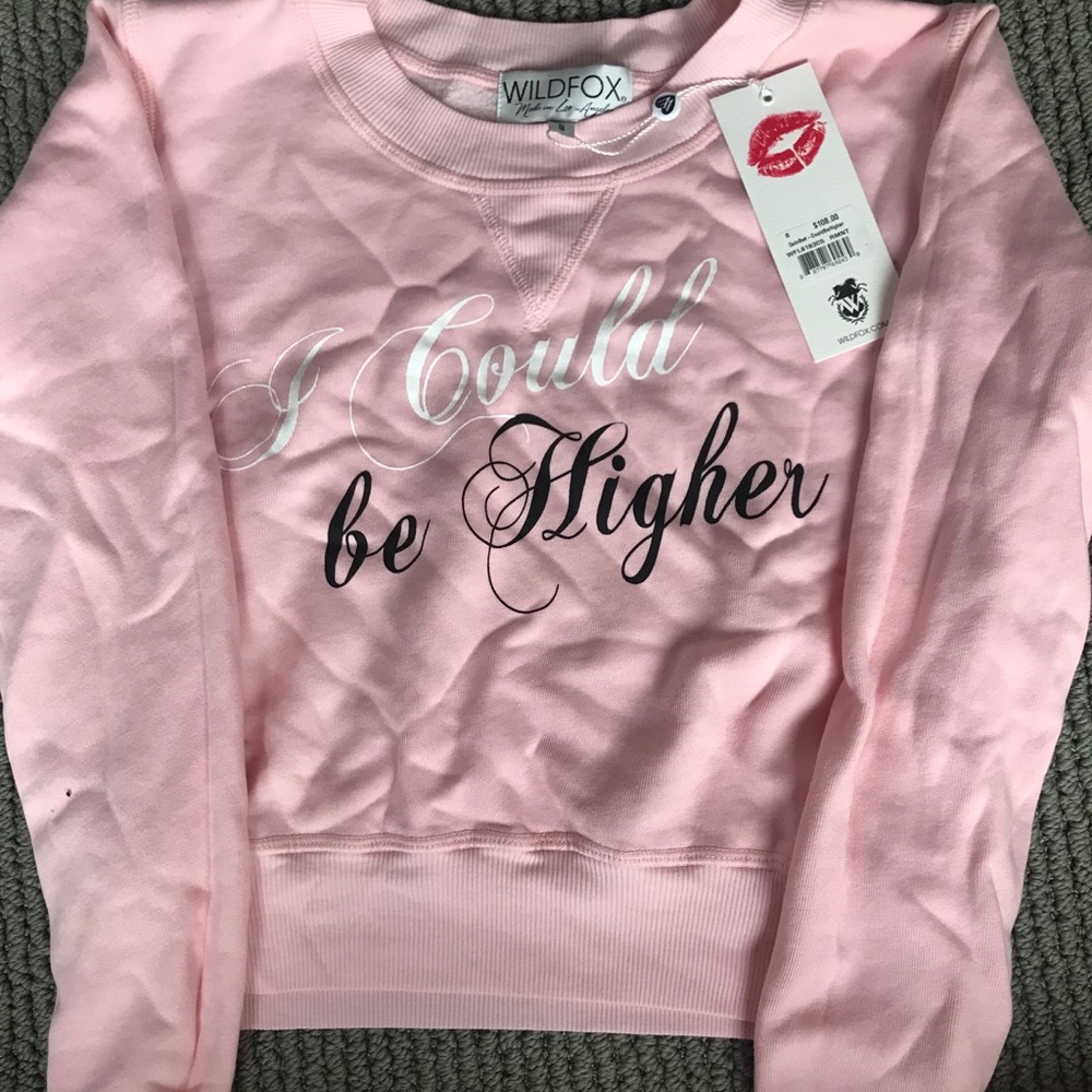 Wild fox pink sweater